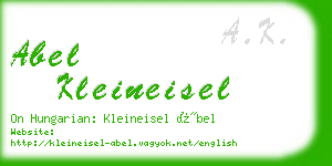 abel kleineisel business card